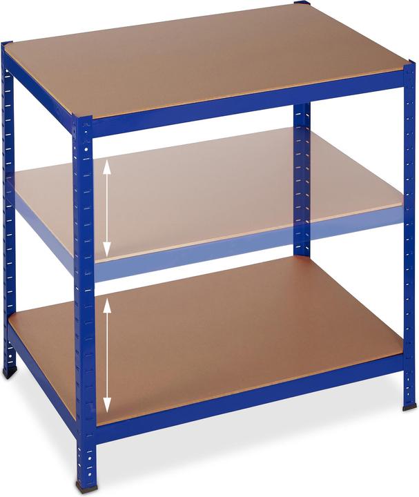 Actual product image Relaxdays Heavy-duty Shelving Unit Blue