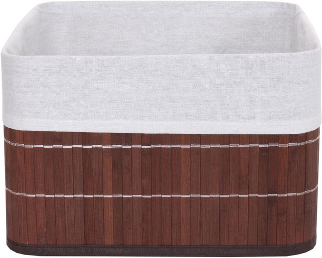 Actual product image Swisshandel24 4x Storage Basket, Basket Storage Box Sorting Box Shelf Basket, Bamboo Brown (33 cm, 4x)