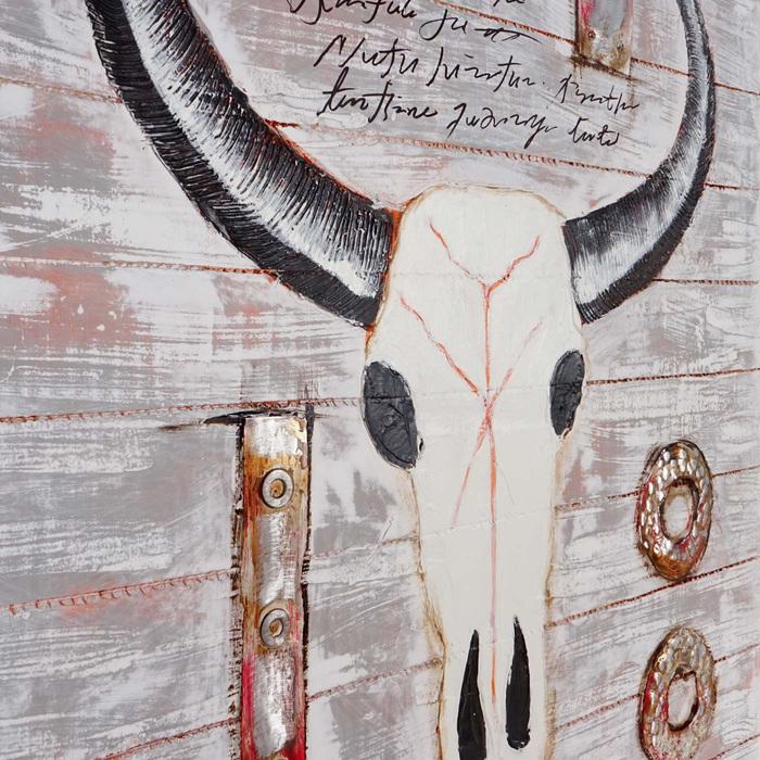 Immagine prodotto Swisshandel24 Toro dipinto a olio, 100% dipinto a mano, quadro murale 3D XL, 100x90cm (100 x 90 cm)