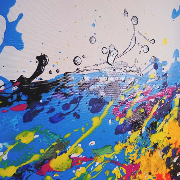 Produktbild Swisshandel24 Ölgemälde Wave, 100% handgemaltes Wandbild Gemälde XL, 120x60cm (120 x 60 cm)