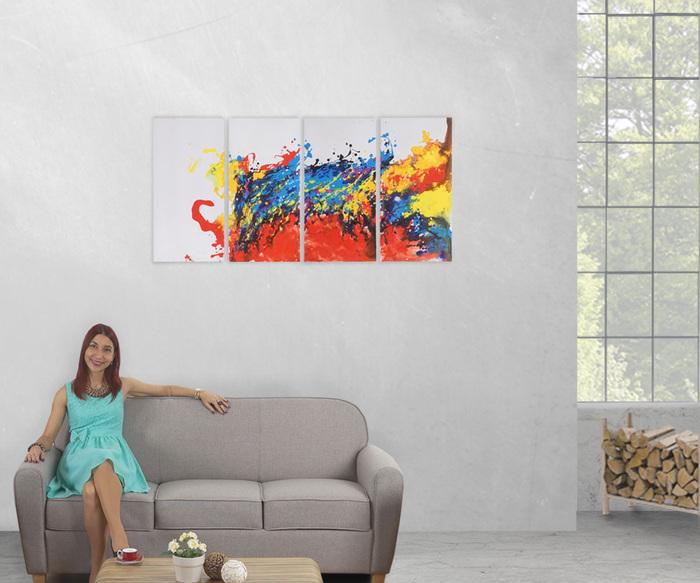 Produktbild Swisshandel24 Ölgemälde Wave, 100% handgemaltes Wandbild Gemälde XL, 120x60cm (120 x 60 cm)