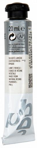 Actual product image Pebeo T7 Extra Fine Gouache (Permanent white, 20 ml)