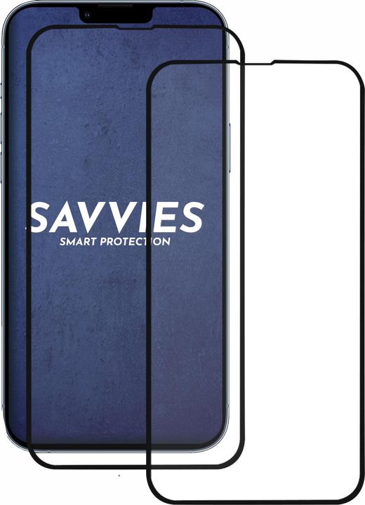 Actual product image Savvies Full-screen armoured glass screen protector (2 Piece, Apple iPhone 13 Pro Max)