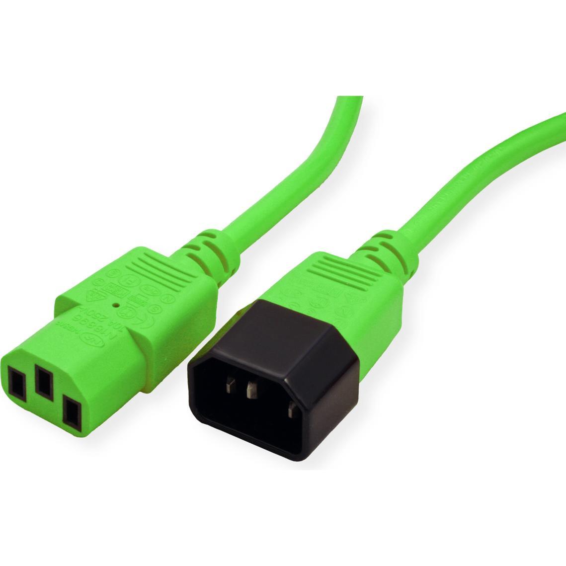 Thumbnail - Roline, Verlängerungskabel, Apparate-Verbindungskbl gruen 0.8m (0.80 m)