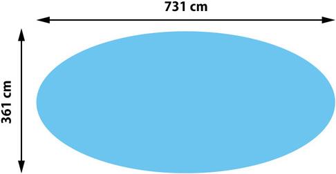 Produktbild Swisshandel24 Pool-Abdeckung Wärmeplane Abdeckplane Solarplane Solarabdeckung, Stärke: 400 µm - oval 7,31x3,65m bl
