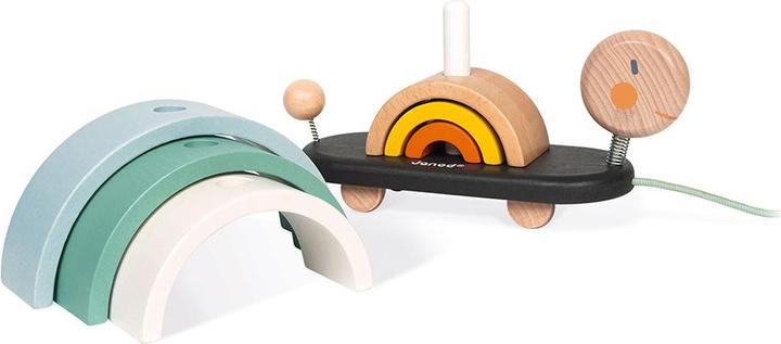 Actual product image Janod Pull-along turtle rainbow