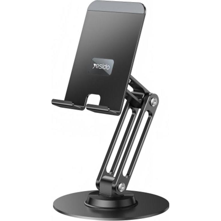 Yesido Zilver - Desk Holder (C300) - For Phone, Tablet, Adjustable, Aluminum, 4.7 - 7.2" - Silver, Smartphonehouder,