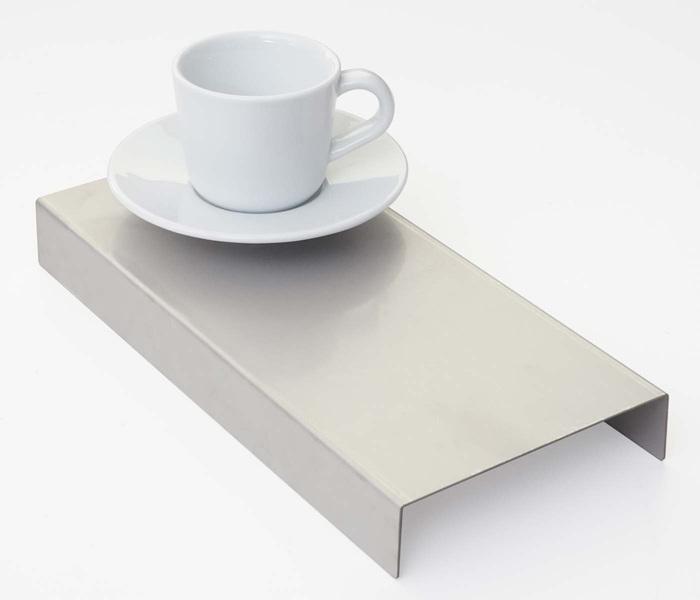 Produktbild Swisshandel24 Armlehnen-Ablage, Sofa-Butler Tablett, Edelstahl 25cm Länge - 11,5cm, 2 Stück