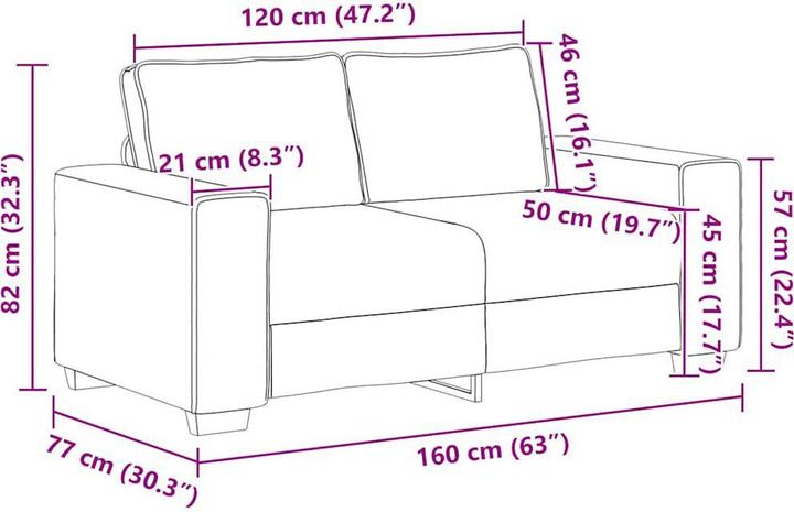 Produktbild vidaXL Sofagarnitur (2-Sitzer)