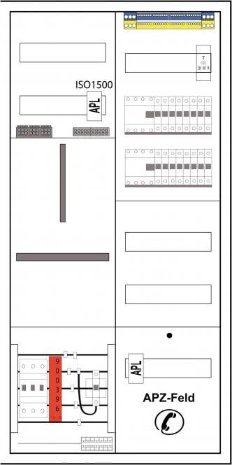 Produktbild F-Tronic Zählerschrank ZE106APZ komplett bestückt mit ÜSS 7120762