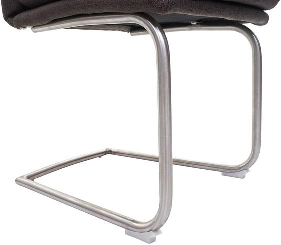 Image du produit Swisshandel24 6x chaise de salle à manger HWC-H70, chaise de cuisine à piétement luge chaise, tissu/textile inox