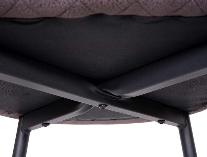 Produktbild Swisshandel24 Barhocker, Barstuhl Tresenhocker, Vintage Metall Fussablage Stoff/Textil dunkelgrau