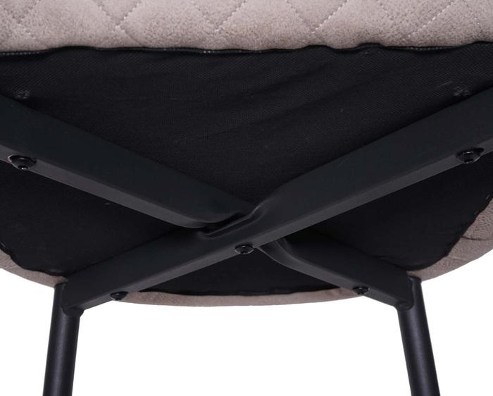 Produktbild Swisshandel24 Barhocker HWC-H79, Barstuhl Tresenhocker, Vintage Metall Fussablage Stoff/Textil grau