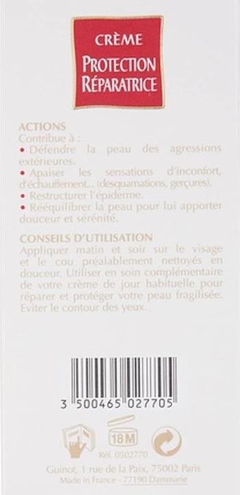 Image du produit Guinot Crème Protection Réparatrice Visage 50ml (Lingettes nettoyantes pour le visage, 50 ml)