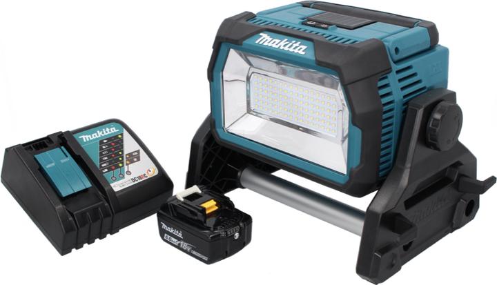 Produktbild Makita DML 809 RG1 Akku LED Baustrahler 18 V 10000 lm + 1x Akku 6,0 Ah + Ladegerät (10000 lm)
