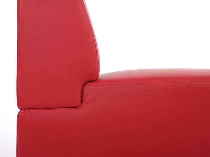 Produktbild Mendler Modular 3-Sitzer Sofa Couch Lyon, Kunstleder - rot, ohne Armlehnen (3-Sitzer)