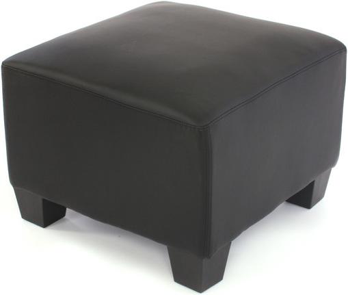 Swisshandel24 Modular Ottomane Lyon, Kunstleder schwarz