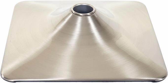 Produktbild Swisshandel24 2x Fussteller Fussplatte Fuss für Barhocker Barstuhl Drehstuhl Esszimmerstuhl, rechteckig Metall geb