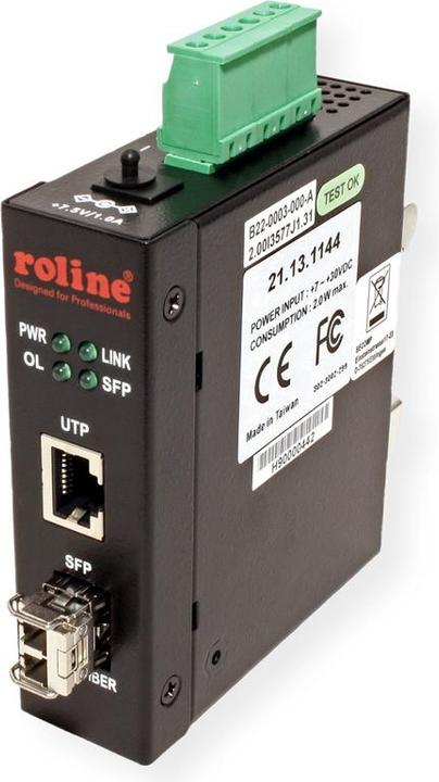 Actual product image Roline Industrial converter RJ-45, FO 1000SX/LC