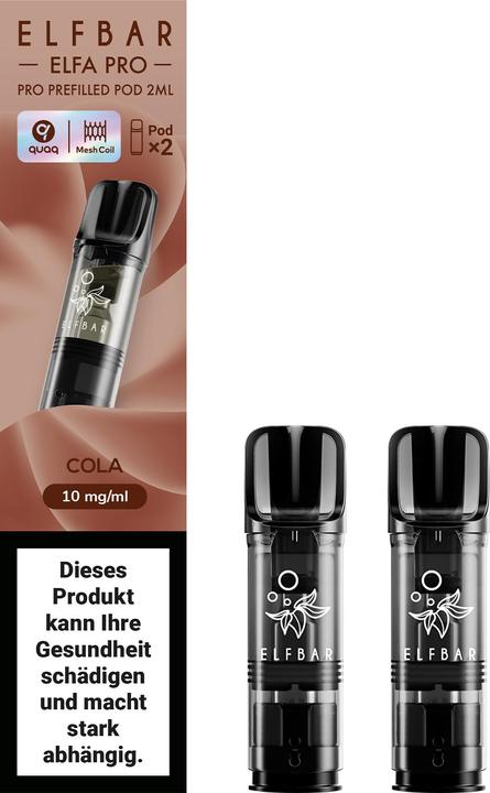 Produktbild Elfbar ELFA Pro - 2ml Pods 10mg, Cola (Cola)