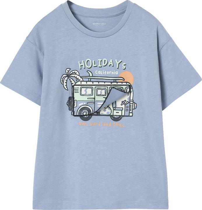 Actual product image Vertbaudet Jungen T-Shirt mit witzigem Print und Recycling-Baumwolle (128)