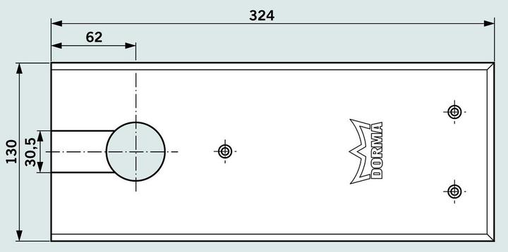 Produktbild Dormakaba Deckplatte zu BTS 84 (Zimmertür, Eingangstür, Holztür, Balkontür)