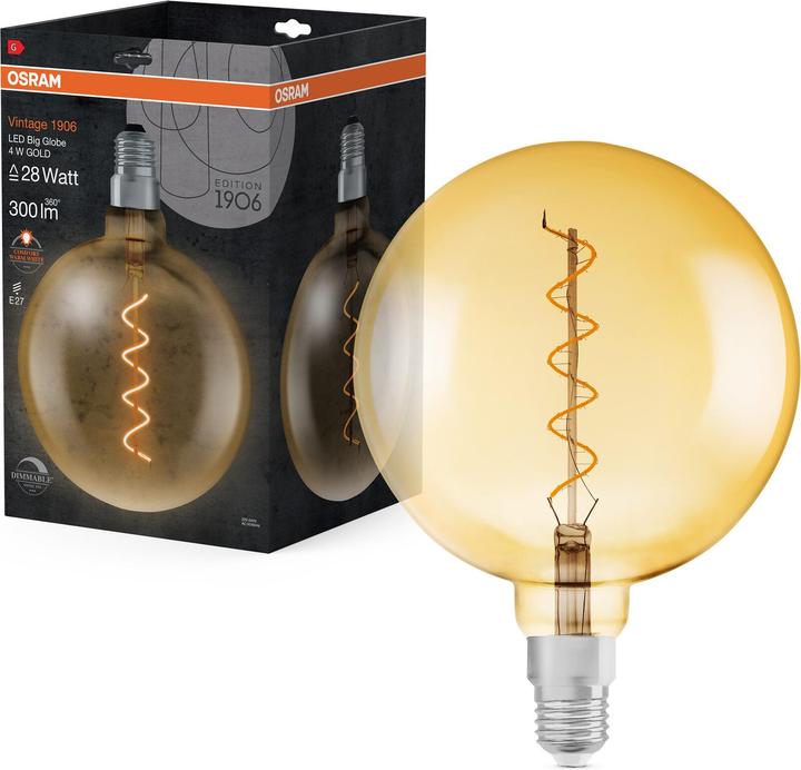 Actual product image Osram Vintage 1906 (E27, 5 W, 300 lm, 1 x, G)