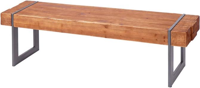 Swisshandel24 Bench, dining room bench bench, fir wood rustic solid - brown 160cm (160 cm)