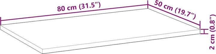 Produktbild vidaXL Schreibtischplatte Ölbeschichtung Akazie (80 x 50 x 2 cm)