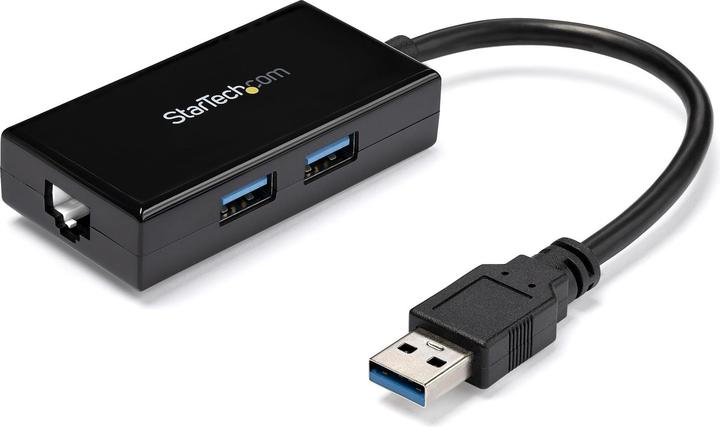 Produktbild StarTech USB 3.0 Gigabit Ethernet and USB 3.0 Hub (USB-A, 1 Port)