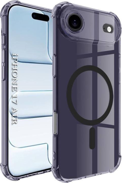 Immagine prodotto Techsuit - Shockproof Clear Silicone MagSafe - iPhone 17 Air - Smoke Black (Apple iPhone Air)