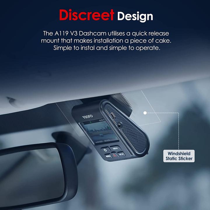 Produktbild Viofo A119 V3 Dashcam (Eingebautes Display, GPS-Empfänger, Eingebautes Mikrofon, 2K)