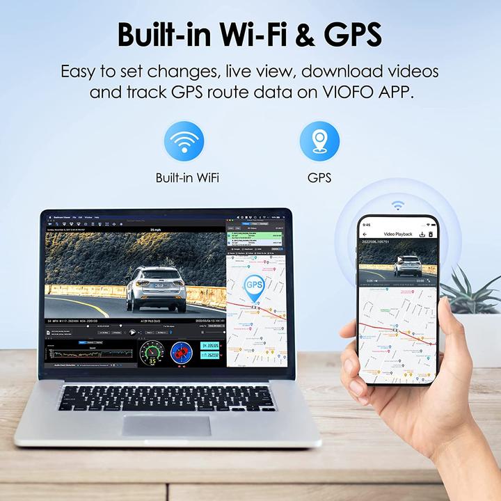 Produktbild Viofo A129 Plus Duo Dual WiFi (GPS-Empfänger, WLAN)