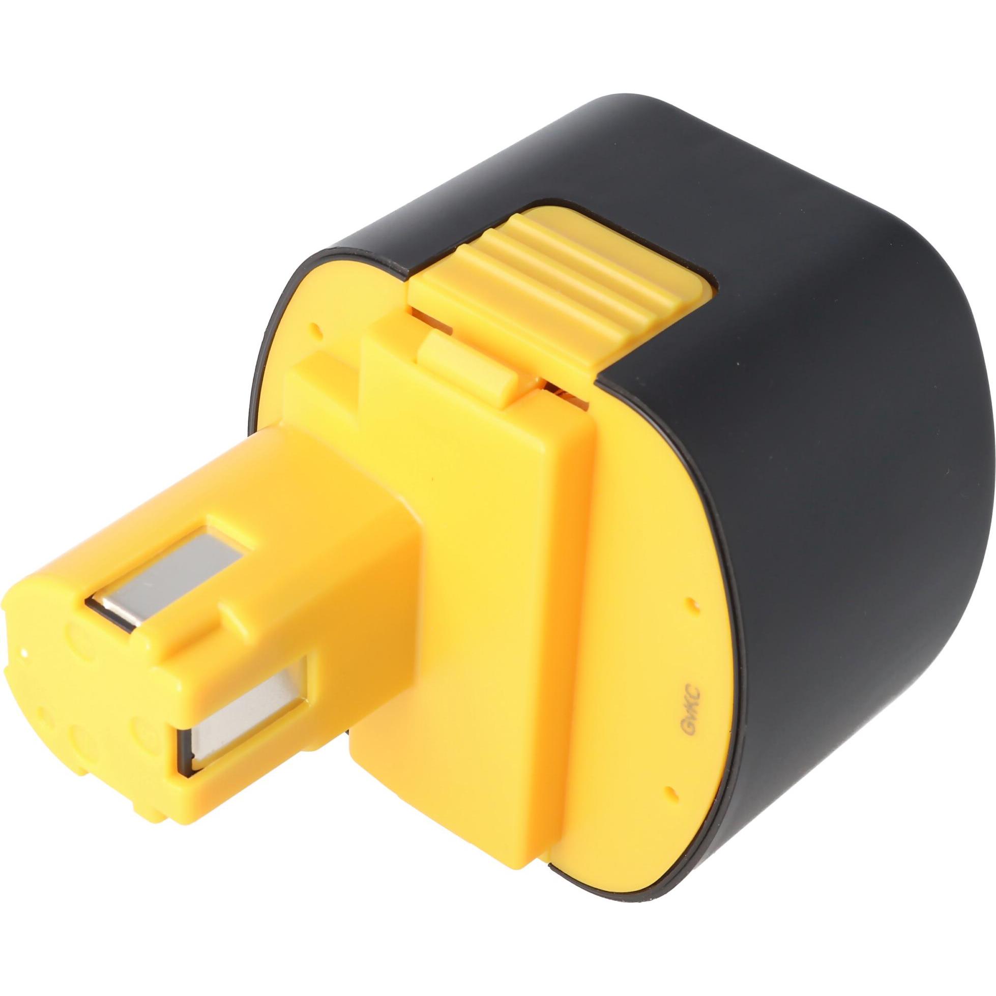 AccuCell, Werkzeugakku + Ladegerät, Akku Panasonic EY9086, EY9182, EY6181 (9.6 V)