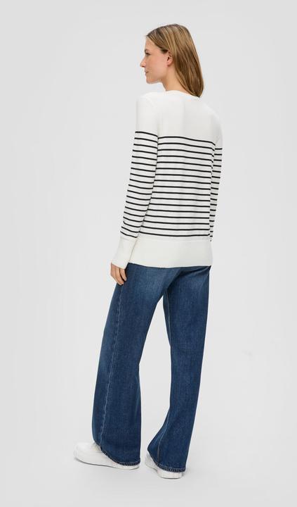 Produktbild s.Oliver Strickpullover Ringelpullover mit kleiner Stickerei (42)