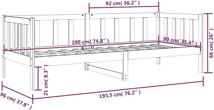 Produktbild vidaXL Reynolds (90 x 190 cm)