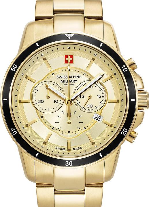 Immagine prodotto Swiss Alpine Military 7089.9111 Cronografo Uomo 44mm 10ATM (Cronografo, Fatto in Svizzera, 44 mm)