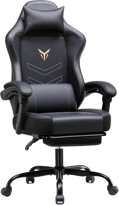 Gtplayer Ergonomic Gaming Chair with Footrest and Adjustable Headrest
