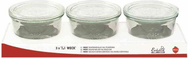 Produktbild Weck Einkochglas 250 ml (Rundrand Sturzform, Einweckgläser Dessertgläser, Dekorativ, Vielseitig, Inh (1 Stk., 0.37 l)