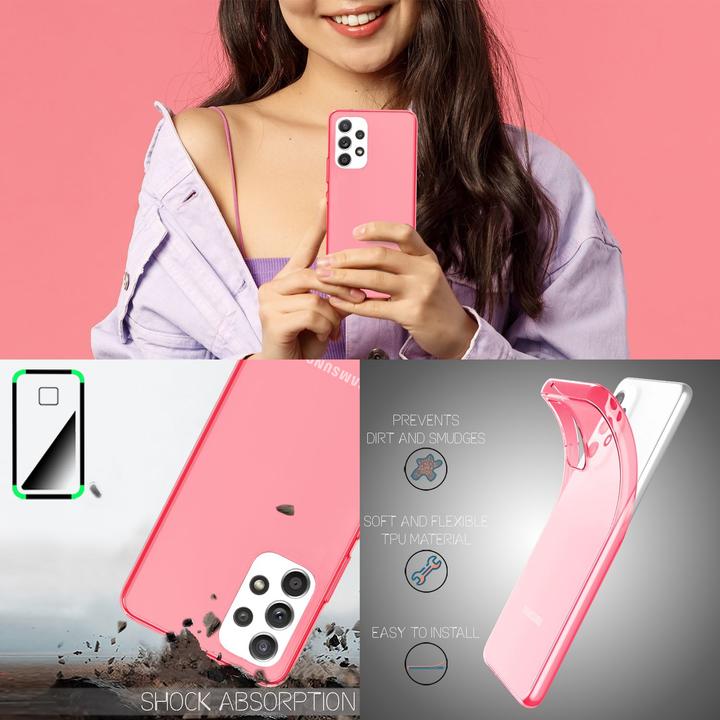 Produktbild Nalia Klar Transparente Neon Silikon Hülle (Samsung Galaxy A53)