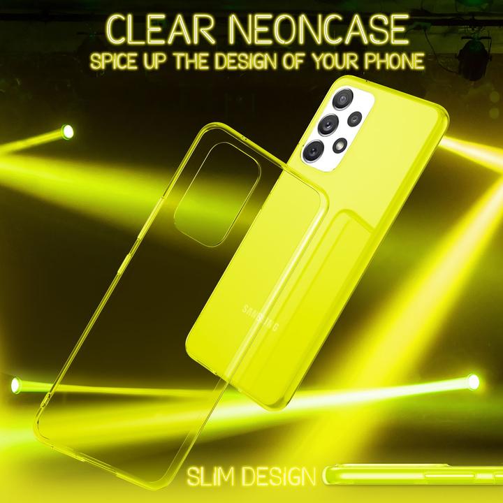 Actual product image Nalia Clear Transparent Neon Silicone Sleeve (Samsung Galaxy A53)