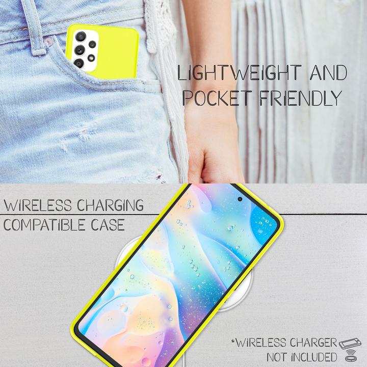 Actual product image Nalia Clear Transparent Neon Silicone Sleeve (Samsung Galaxy A53)