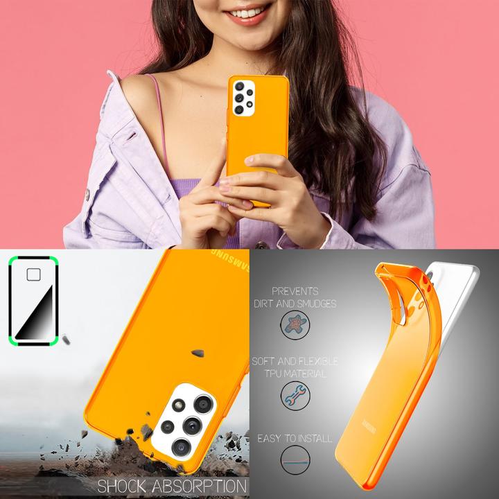 Produktbild Nalia Klar Transparente Neon Silikon Hülle (Samsung Galaxy A53)