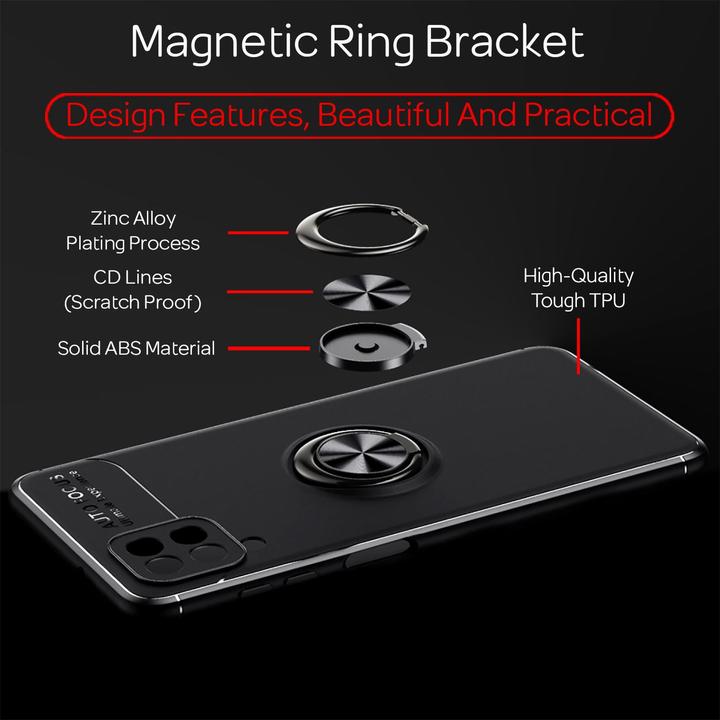 Produktbild Nalia Matte Ring Silikon Hülle (Samsung Galaxy A12)