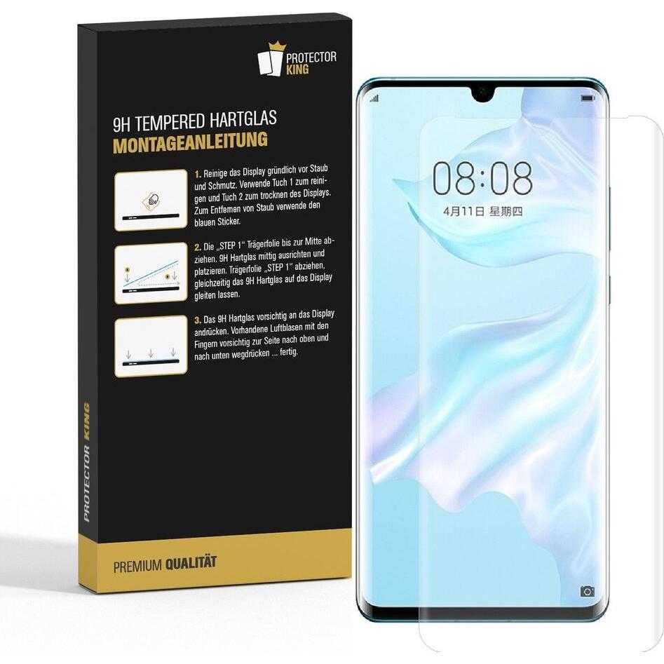 Thumbnail - Protectorking 6x echtes Tempered 9H Panzerhartglas 3D KLAR (6 Stück, Huawei P30 Pro), Smartphone Schutzfolie, Transparen...