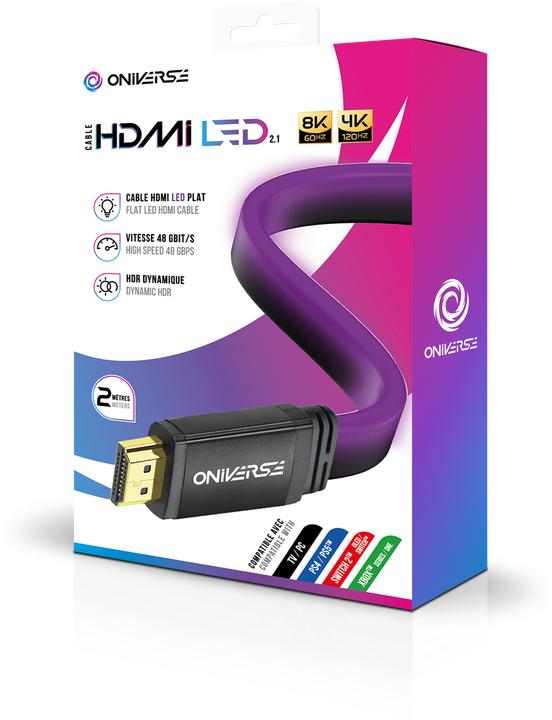 Actual product image Oniverse Hdmi Led Cable 8K - Purple (2 m)