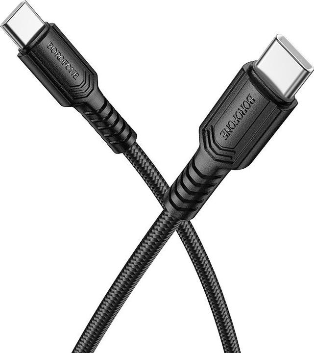 Immagine prodotto Borofone Kabel BX116 Certain - Typ C auf Typ C - PD 60W 3A 1 Meter schwarz (1 m, 60 W)