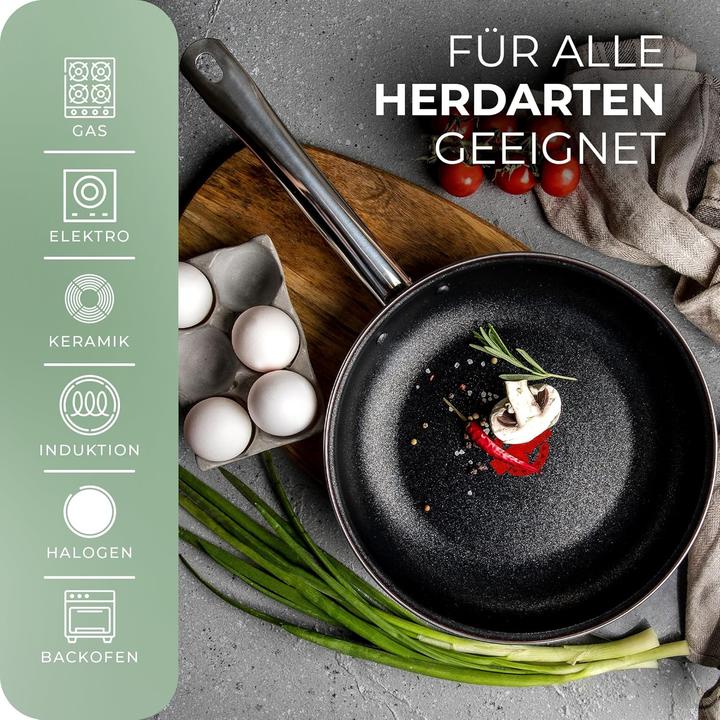 Produktbild Novaliv Energiesparpfanne 28 cm Einsparung bis zu 40% - Emaillierter Stahl, Antihaft Beschichtung in (24 cm, Bratpfanne)