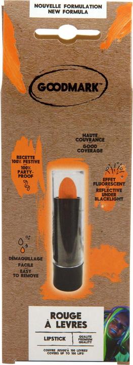 Actual product image Goodmark Fluorescent orange lipstick