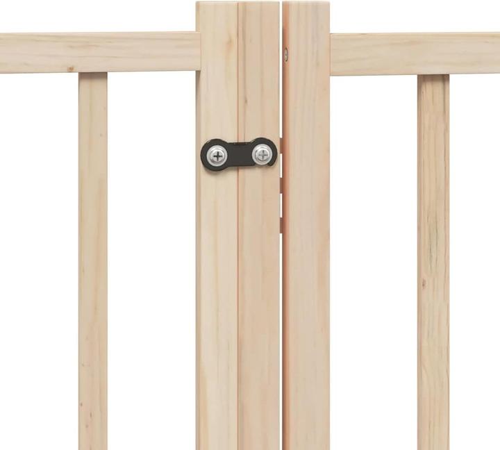 Actual product image vidaXL Hundetor mit Tür Faltbar Hundegitter Schutzgitter 4-tlg. Massivholz Tanne (30 cm)